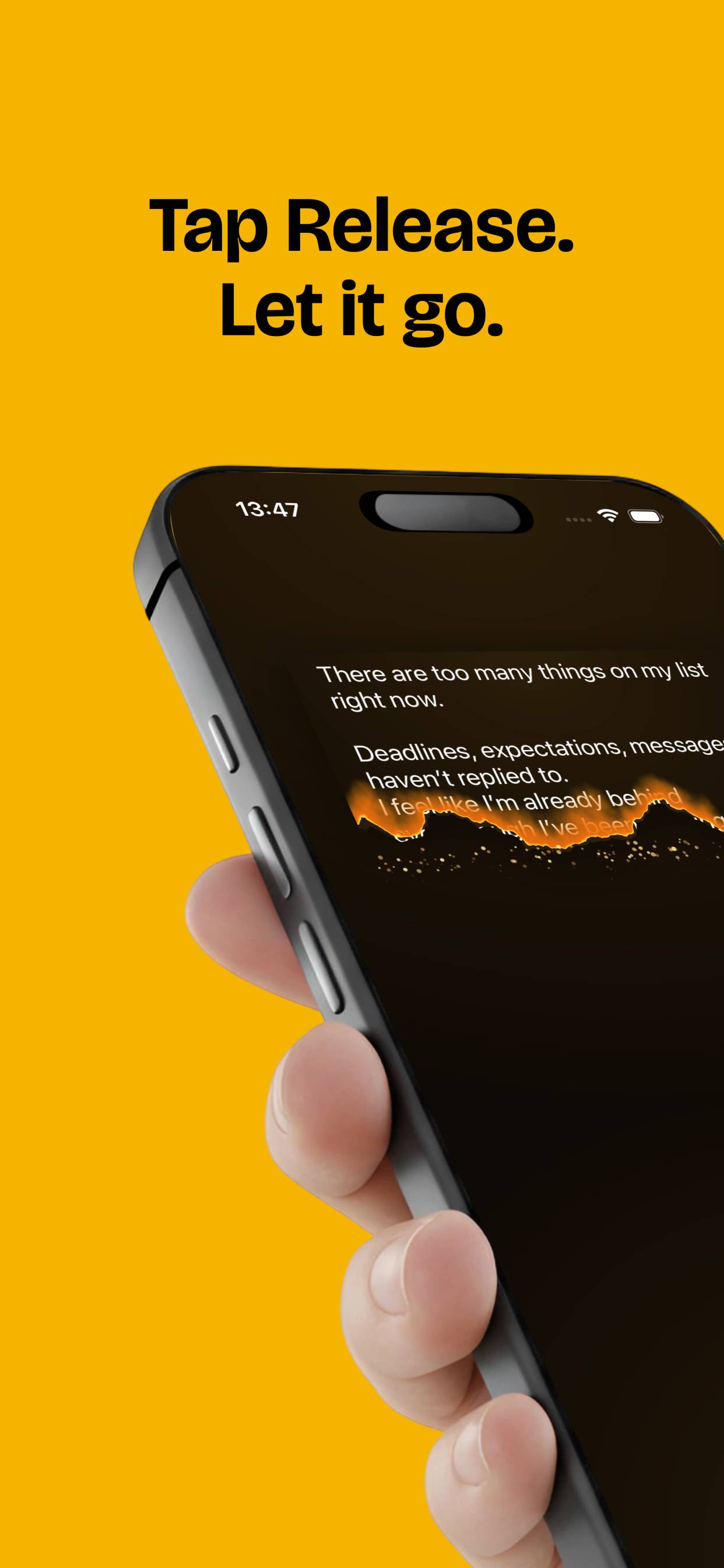 Thought Ease App Screenshot - Private Journaling